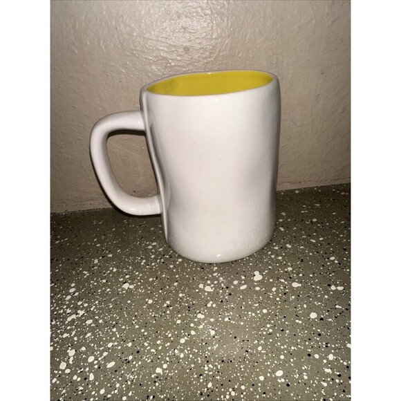 Rae Dunn Summer‎ Mug White Yellow Interior Coffee Tea Ceramic Farmhouse Decor - Picture 4 of 5